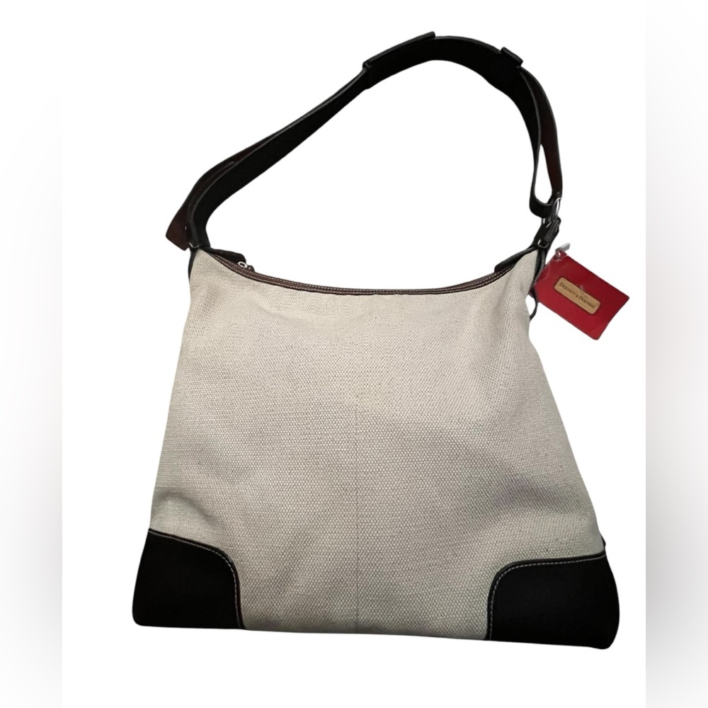 Dooney & Burke Stylish Canvas and Leather Shoulder Bag
